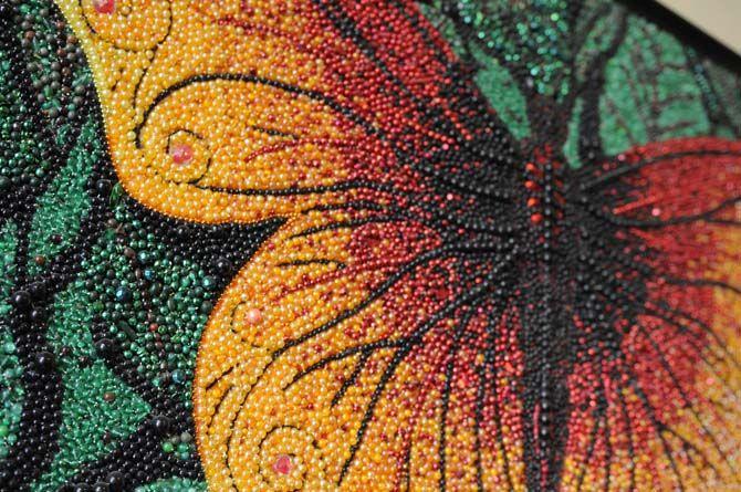 Mardi Gras bead art dazzles the community