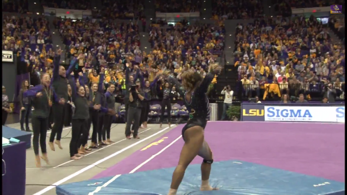 LSU Gymnastics Rolls #2 Florida In Front of Record