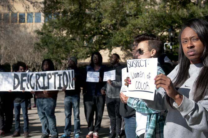 Students protest LSUPD alert's vague description