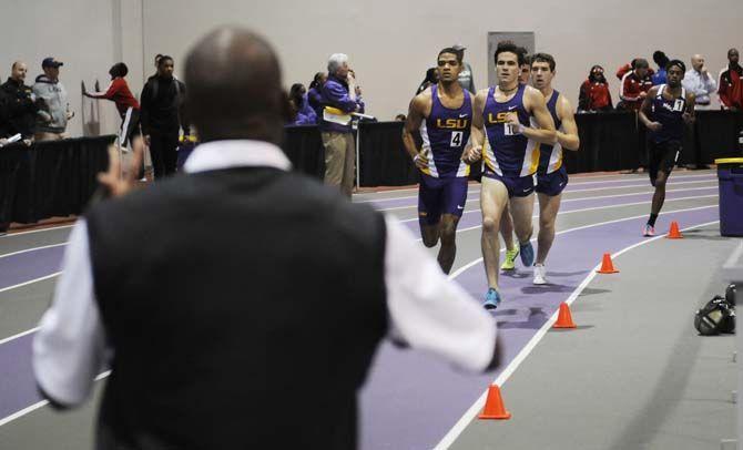 LSU long distance runners participate in the long distance events on Friday Jan. 9, 2015, inside the Carl Maddox Field House.