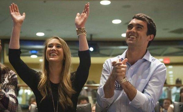 Clay Tufts and that other girl celebrate their Illuminati-supported victory in the 2014 Student Government election.&#160;