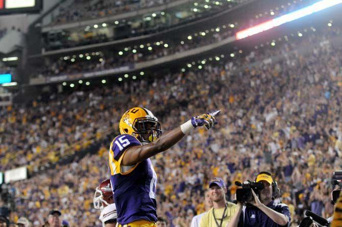 LSU freshman wide receiver Malachi Dupre (15) was a top recruit heading into National Signing Day last season.