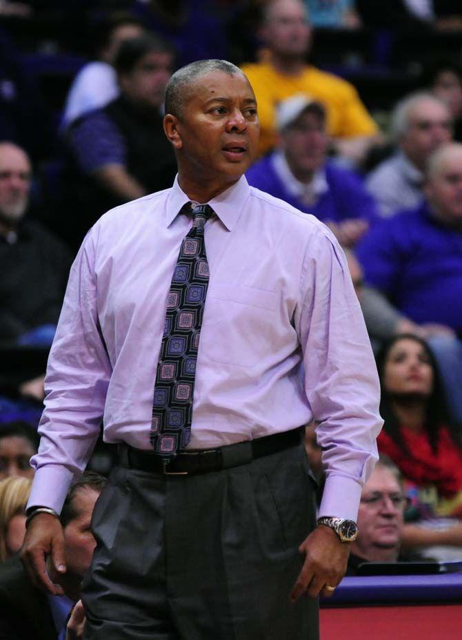 LSU basketball head coach Johnny Jones watches the game on Saturday, Jan. 10, 2015, during the Tigers' 87-84 win against Georgia in the Pete Maravich Assembly Center.