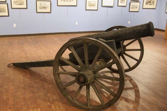 Civil War cannon replica shown in the "When the Cannons Fell Silent" exhibit, which will be opening Saturday, April 18, 2015 in the West Baton Rouge Museum.