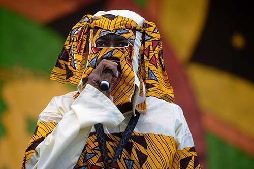 Nigerian group L&#225;gb&#225;j&#225; perform Friday, Apr. 24, 2015 at Congo Square for the first day of New Orleans Jazz and Heritage Festival.