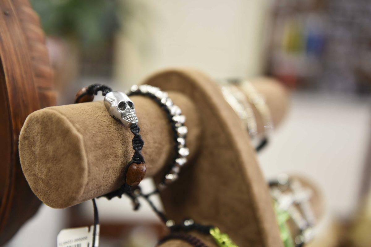 A skull bracelet is on display Tuesday, March 31, 2015 at Cajun Bead Crafts, LLC located on Jones Creek Rd.