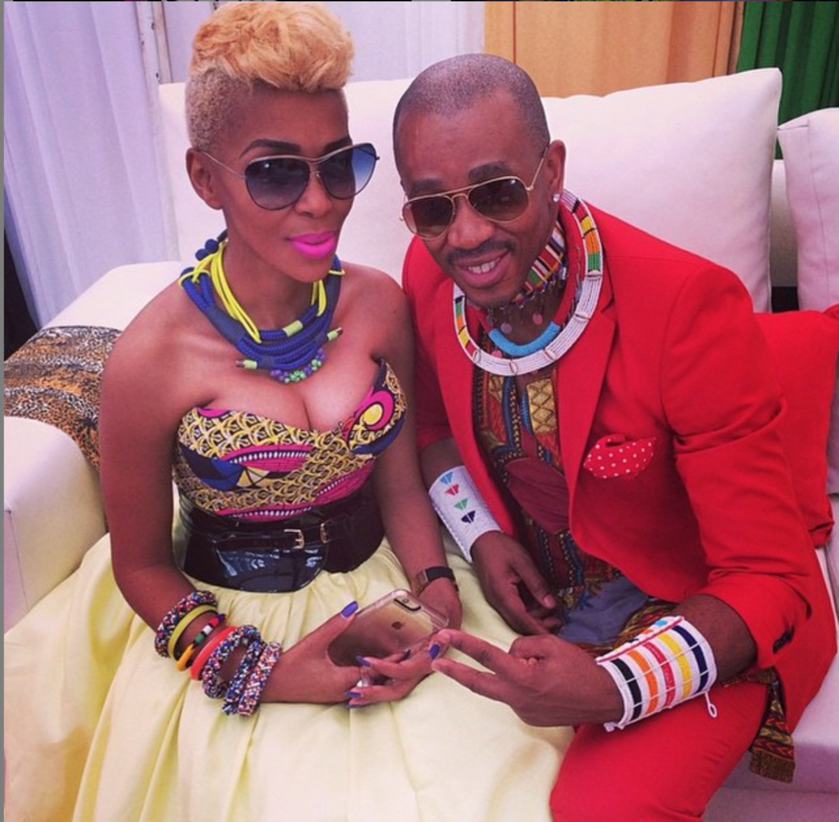 Theo Kgosinkwe and Nhlanhla Nciza of Mafikizolo