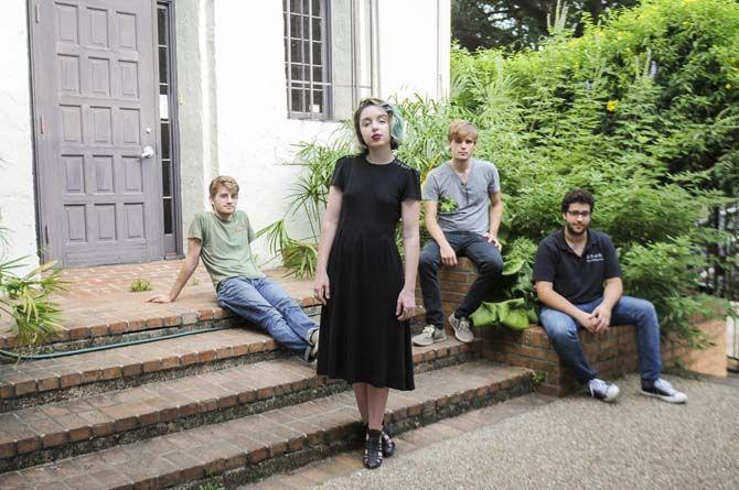 Eric Brown, Ashley Monaghan, Michael Blount and Raudol Palacios make up the energetic indie-rock band, Ship of Fools, on Friday, Aug. 28, 2015, at LSU.