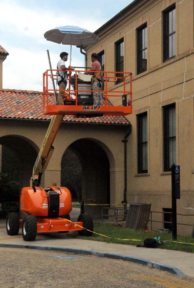 Construction ongoing in Quad, traffic circle