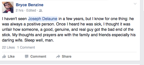 LSU Mourns the death of Joseph Delaune