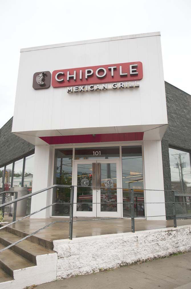 Chipotle Mexican Grill finally remains open on a rainy Tuesday afternoon on Aug. 18, 2015, at it's LSU location.