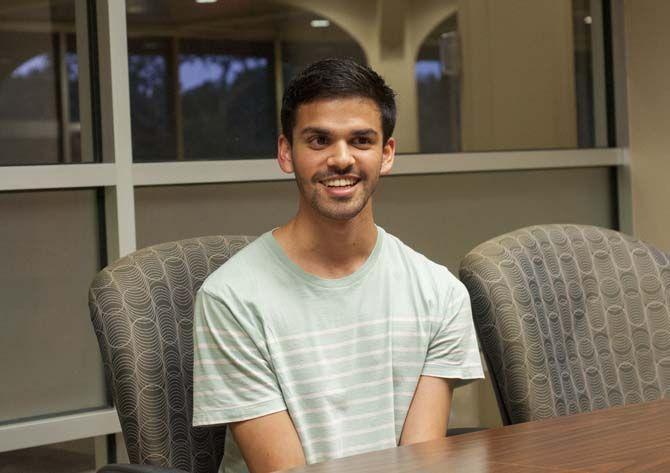 LSU sophomore costal enviornmental science major Gourav Divan, who was one of the people involved in starting the dance team, talks about the TigeRaas Dance Team on Tuesday Sept. 29, 2015, in the LSU Student Union.