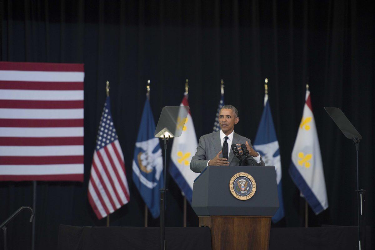 President Barack Obama spoke of disaster and resilience on Thursday, Aug. 27, 2015 in The Lower 9th Ward Senior Center Andrew P. Sanchez &amp; Copelyn-Bird Center.