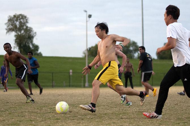 LSU Pick Up Soccer brings different ages, cultures to field in campus melting pot