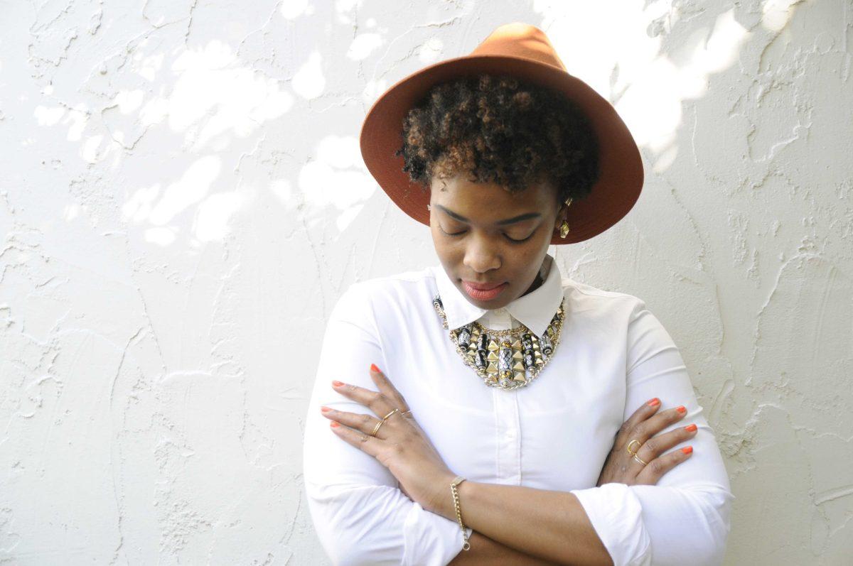 Elle Marie poses outside of Highland Coffee's on Tuesday, Oct. 6, 2015 she is an editorial stylist for 225 Magazine focusing on using her personal brand to establish herself as a stylist.