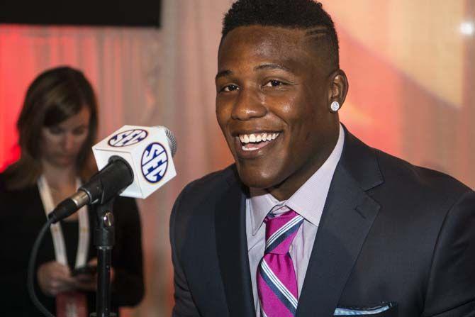 <p>South Carolina junior wide receiver, Pharoh Cooper (11), sits for the media on Tuesday, July 14, 2015 during SEC Media Days in Hoover, Alabama.</p>