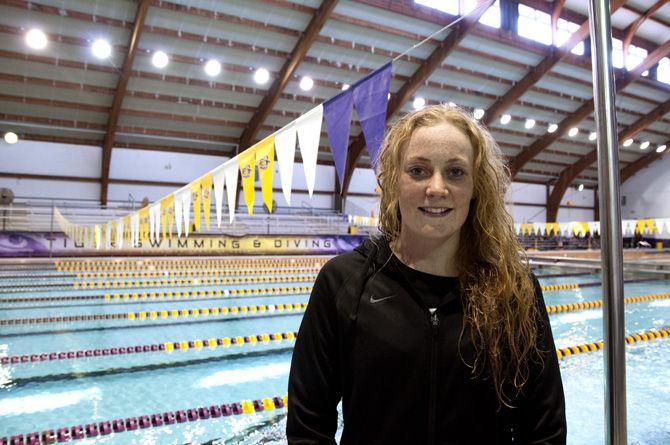 Taryn MacKenzie is one of only two African members of the LSU Aquatics team.