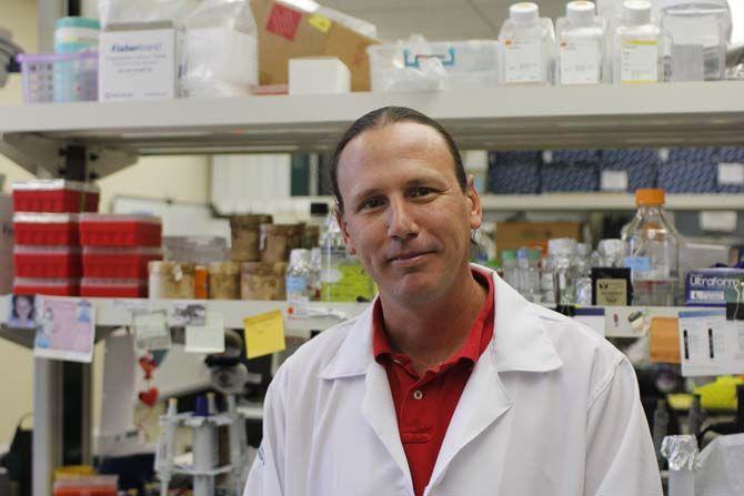 Kevin Macaluso, PhD, Mary Louise Martin Professor in the Department of Pathobiological Sciences, receives grant renewal to support research of spotted fever components transmitted by ticks, on Tuesday, Oct. 06, 2015, at LSU School of Veterinary Medicine.