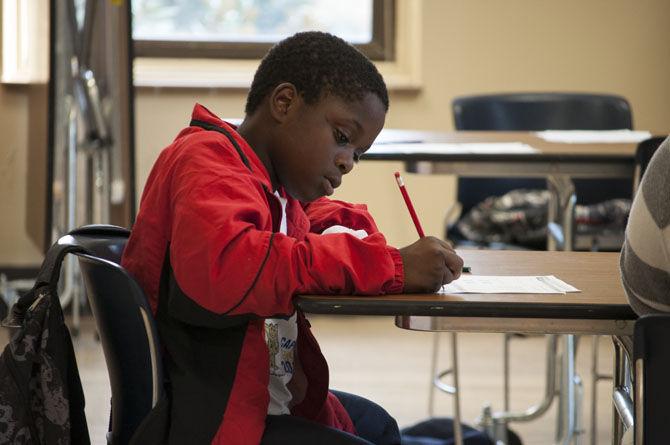 5th grade boys attend the Youth Empowerment Program on Oct. 7, 2015, to learn self concept and proper social behavior.