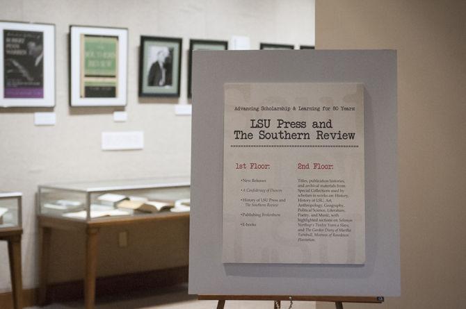 The "Advancing Scholarship and Learning for 80 Years: LSU Press and the Southern Review," exhibit will be open to the public Oct. 19 through Jan. 30 at Hill Memorial Library.