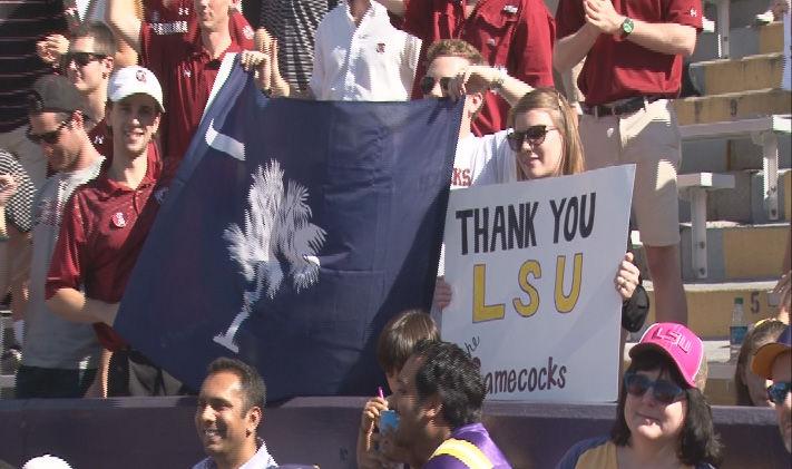 LSU Welcomes South Carolina Fans With Open Arms