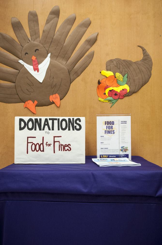 LSU Libraries accepts food donations to pay off November library fines