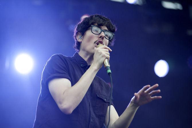 Joywave's Daniel Armbruster sings during the Voodoo music and arts experience on Oct. 31, 2015, in New Orleans City Park.