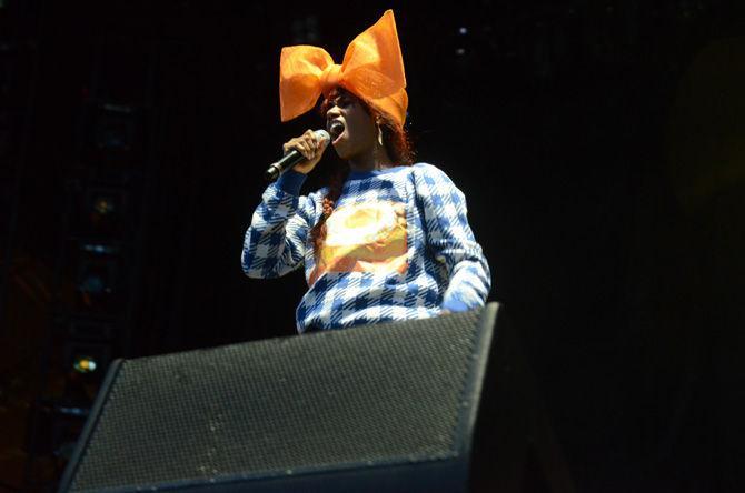 Santigold performs during the Voodoo music and arts experience on Oct. 31, 2015, in New Orleans City Park.