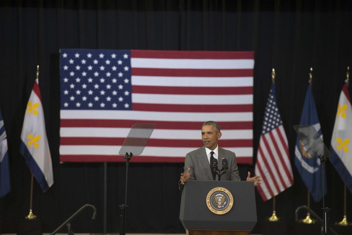 President Barack Obama spoke of disaster and resilience on Thursday, Aug. 27, 2015 in The Lower 9th Ward Senior Center Andrew P. Sanchez &amp; Copelyn-Bird Center.