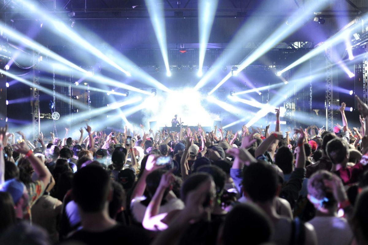 Griz throws down in the Float Den on Saturday, March 22, 2014 during Buku Music + Art Project at Mardi Gras World in New Orleans.