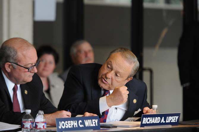 Richard A. Lipsey speaks during the Board of Regents meeting on Feb. 23, 2015, where tuition autonomy is discussed.