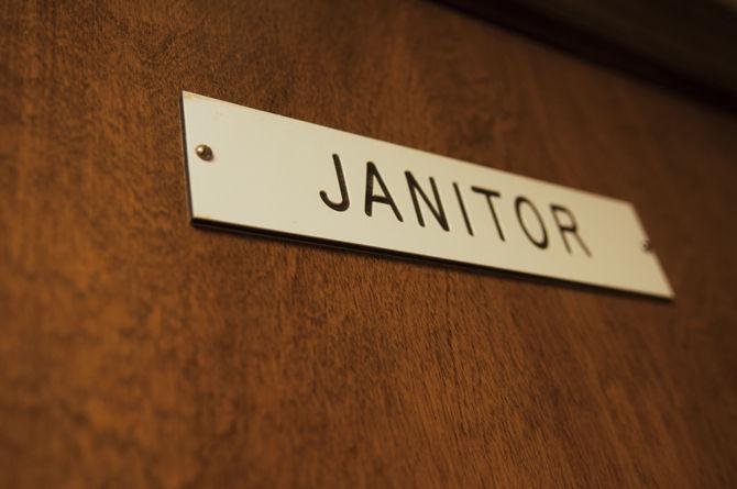 A janitor's supply closet on campus.