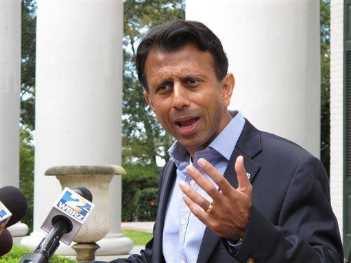 Gov. Bobby Jindal answers questions about his unsuccessful campaign for the 2016 Republican nomination, on Wednesday, Nov. 18, 2015, in Baton Rouge, La. Jindal ended his presidential bid a day earlier, after lagging in polls and fundraising. (AP Photo/Melinda Deslatte)