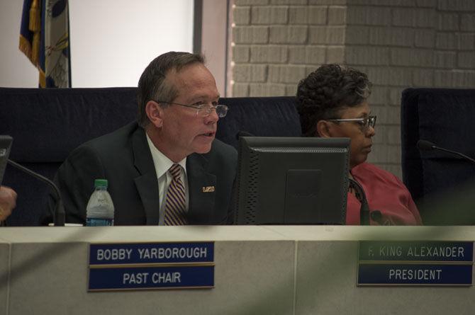 LSU President F. King Alexander speaks about higher education funding on Friday, Sept. 18, 2015, at the LSU Board of Supervisors meeting.