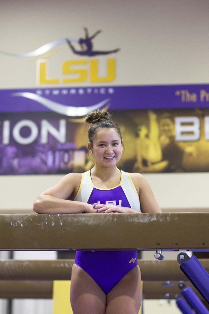 From cartwheels in the basement to nearly quitting, freshman Sarah Finnegan etches her name in gymnastics history