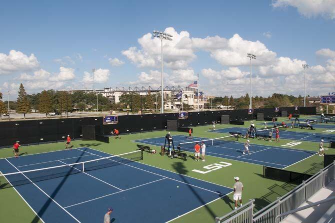 LSU men's tennis will open its regular-season season with a doubleheader against at 3 p.m.&#160;at the Tennis Complex on Gourrier Ave.