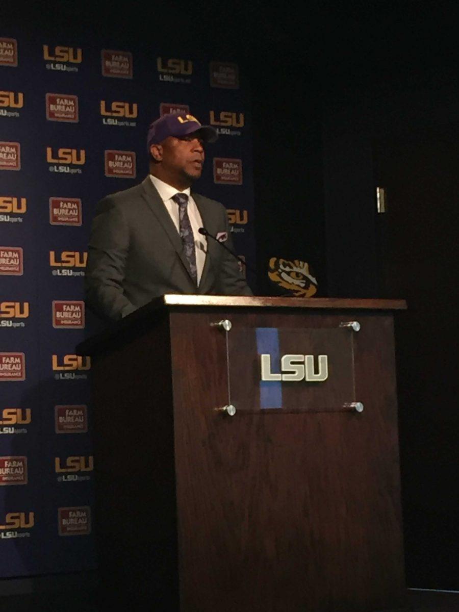 Jabbar Juluke speaks to the media during a formal introduction on Feb. 17.