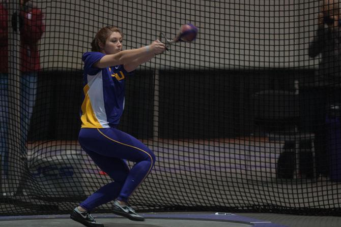 LSU sophmore Sidnie Wilder places 8th in the weight throw on Saturday, Feb. 13, 2016 in the Pete Maravich Assembly Center