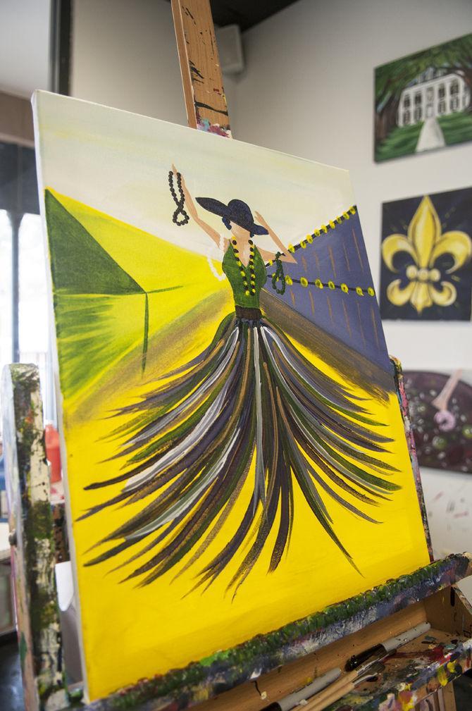 Painting and Pinot is holding an open class Tuesday, Feb. 2, 2016, from 7 p.m. - 9 p.m. where those in attendance will be painting a Mardi Gras Lady.