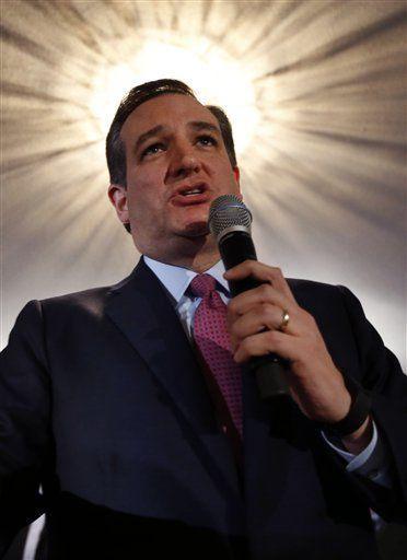 Republican presidential candidate Sen. Ted Cruz, R-Texas, speaks to supporters on primary election night, Tuesday, Feb. 9, 2016, in Hollis, N.H. (AP Photo/Robert F. Bukaty)