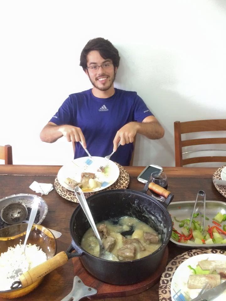 DJ Legion enjoying the local Brazilian cuisine