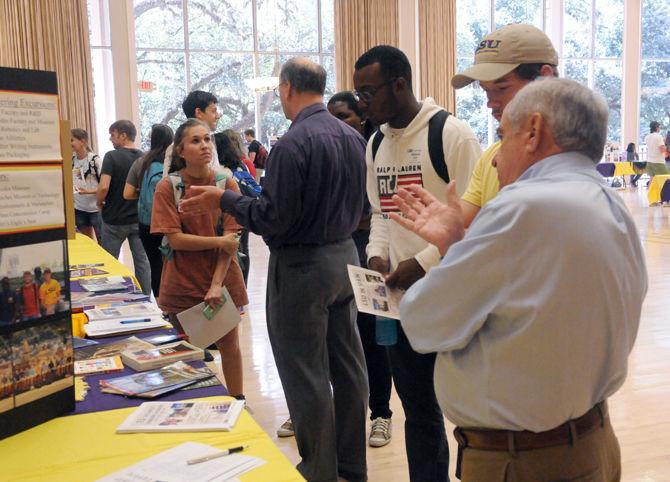 Students at the Study Abroad Fair Wednesday September 23, 2015 in the union.