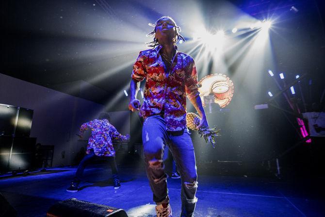 Khalif "Swae Lee" Brown and Devin "Slim Jimmy" Brown from Rae Sremmurd perform during the first day of Buku Music + Art Project on Friday, Mar. 11, 2016 in the Bail Room at Mardi Gras World, New Orleans.