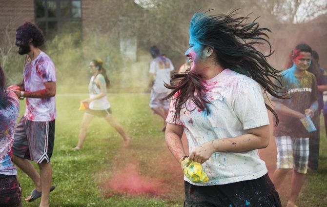 The Indian Student Association hosts a Holi celebration Sunday, March 13, 2016, at the International Cultural Center, where those in attendance could enjoy the color, music and food.