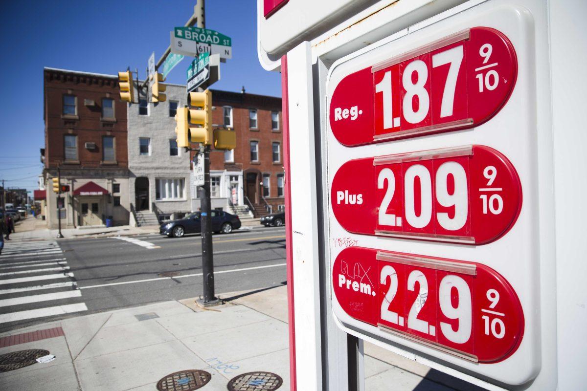 Gasoline prices are posted at a filling station, Wednesday, March 2, 2016, in Philadelphia. Gasoline prices are expected to keep rising until summer but remain far cheaper than in recent years, due to the worldwide glut of oil. (AP Photo/Matt Rourke)