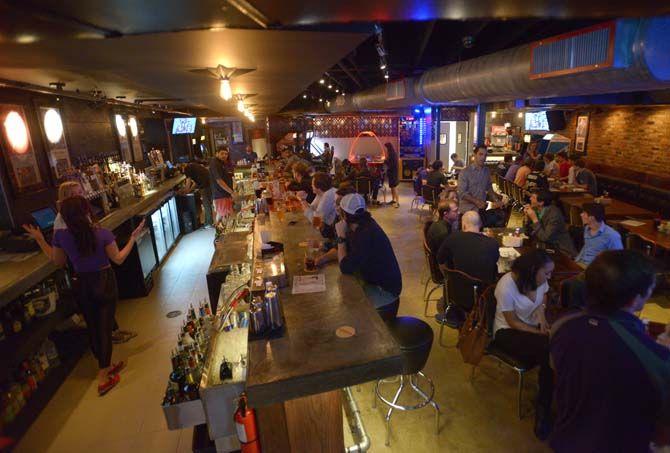 Barcadia bar, restaurant and arcade opened doors with limited hours for the first time during the Super Bowl transmition on Sunday, Feb. 01, 2015 near LSU campus in Highland Road.