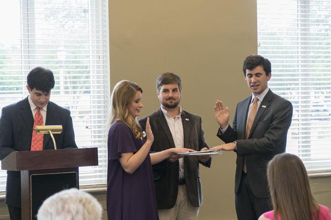 Faircloth, Landry sworn-in as SG president and VP