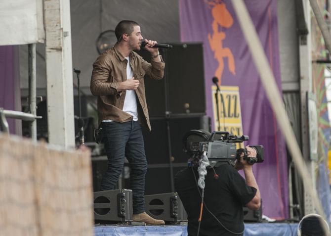 Nick Jonas performs Sunday, April 24, 2016 on the Gentilly Stage during New Orleans Jazz &amp; Heritage Festival.