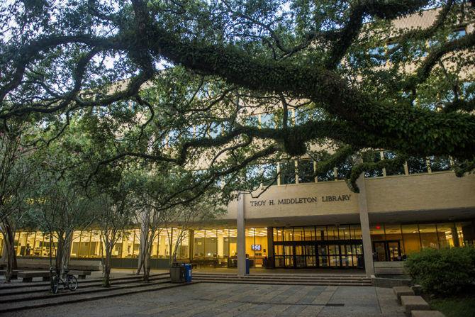 Middleton Librarly stands tall before the start of the fall semester on Sunday, Aug. 23. 2015 in LSU campus.