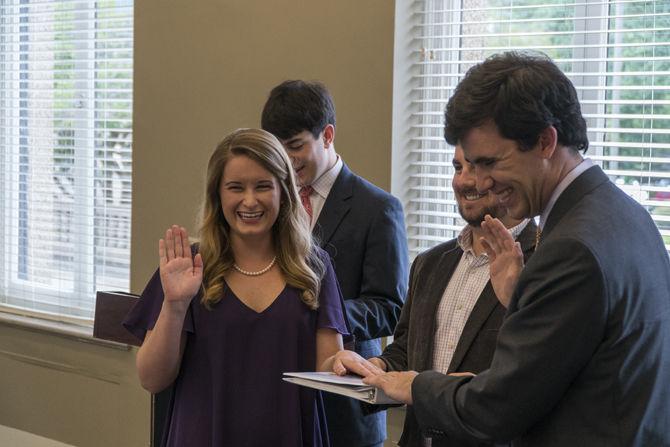 Faircloth, Landry sworn-in as SG president and VP